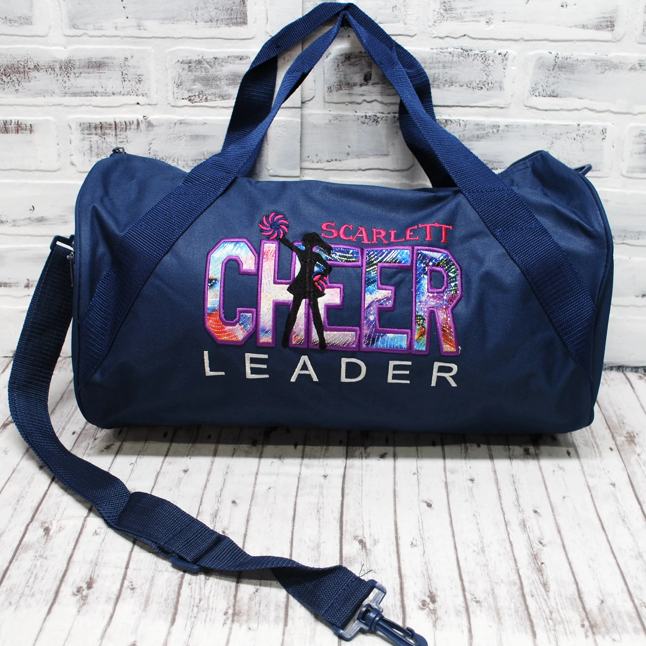 Galaxy on Puple Personalized Cheerleader Tote or Duffle Bag