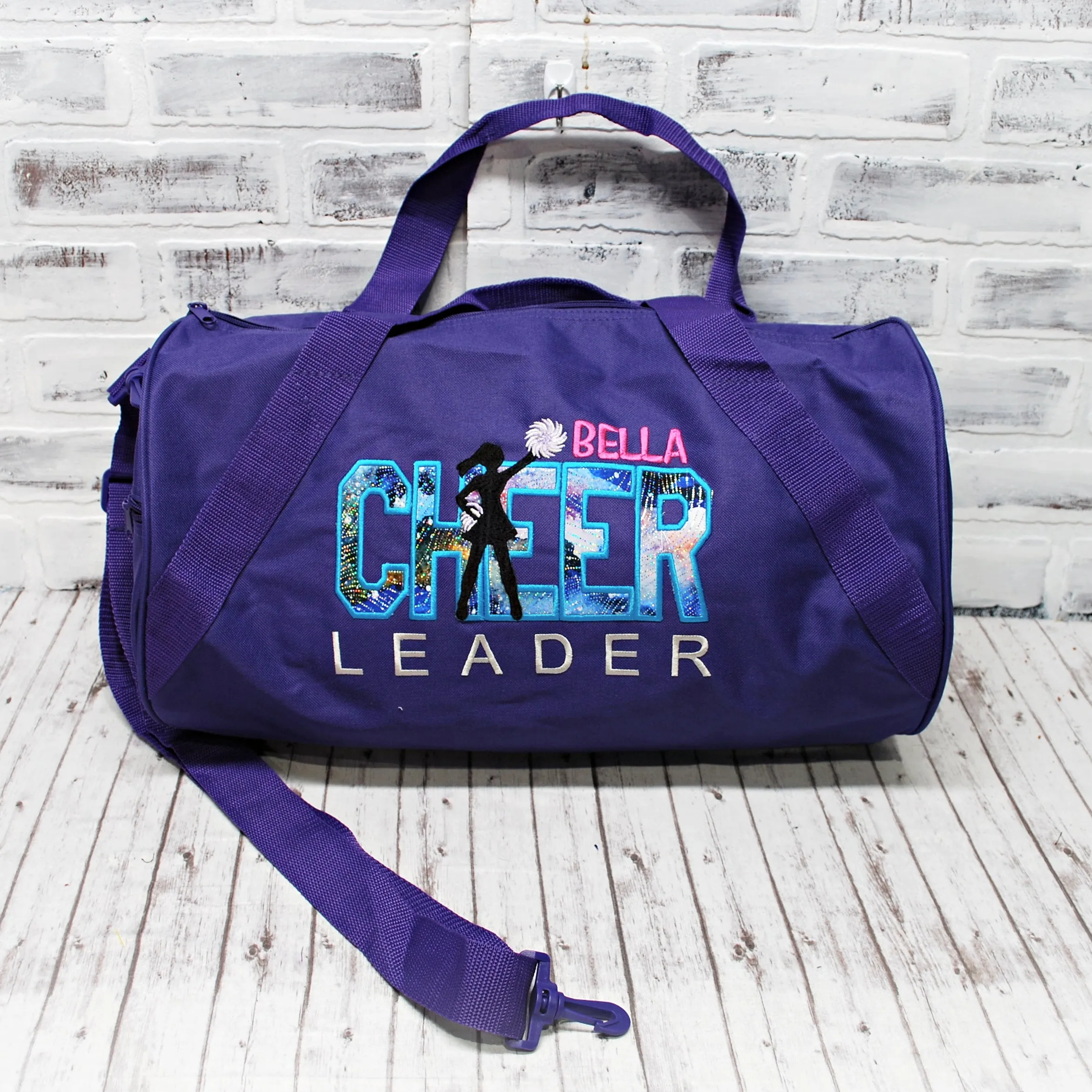 Galaxy on Puple Personalized Cheerleader Tote or Duffle Bag