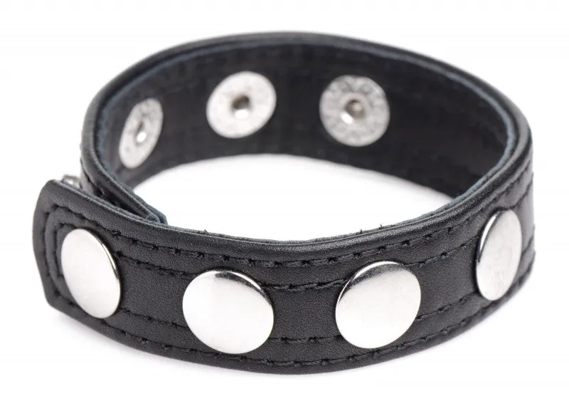 Gear Leather Speed Snap  Ring - Black