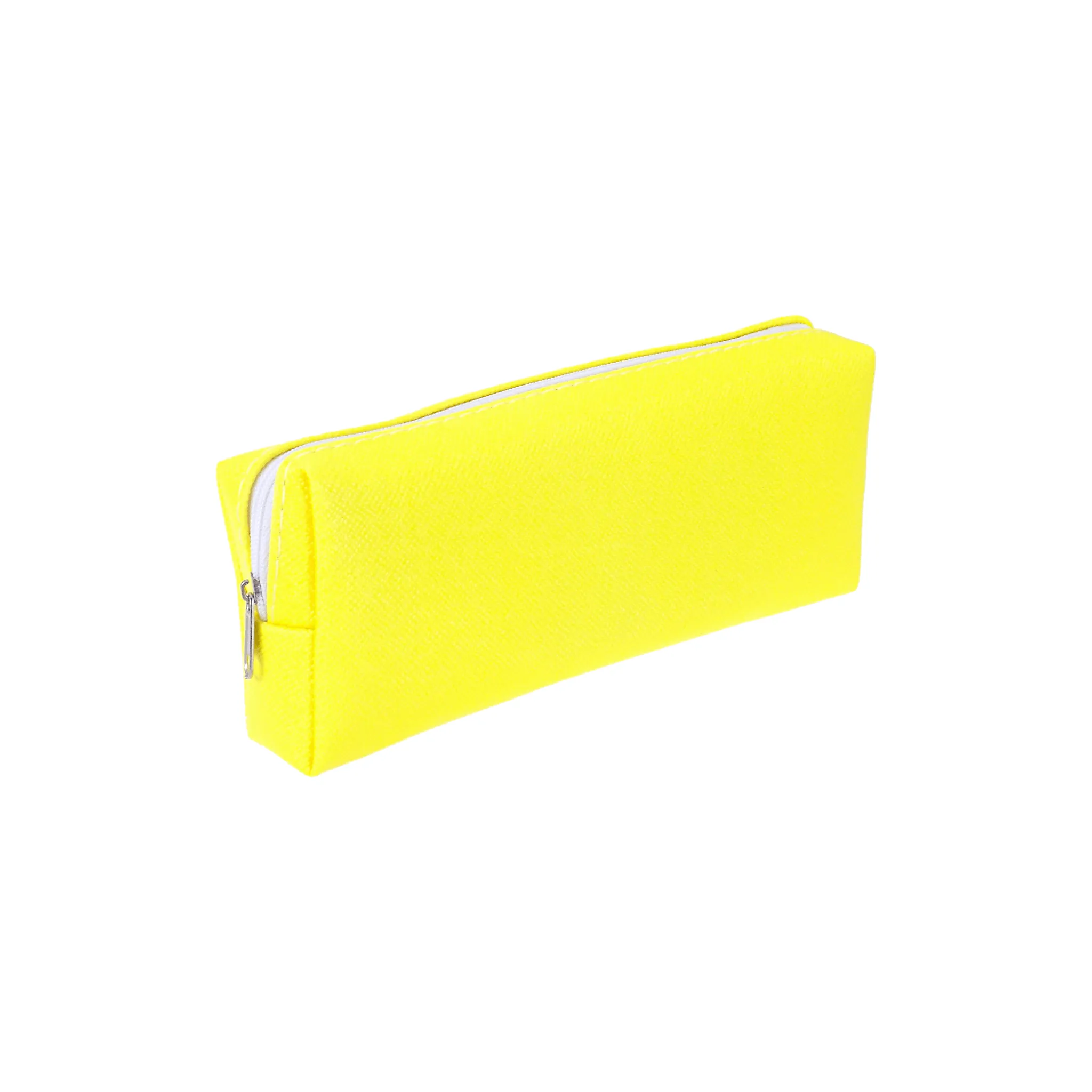Generic Artificial Leather Zippered Pencil Case Neon Colors