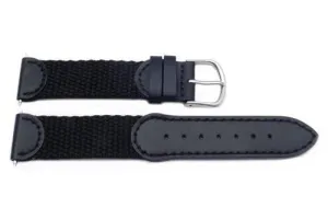 Genuine Original Swiss Army Band 19mm-Nylon/Leather-Black