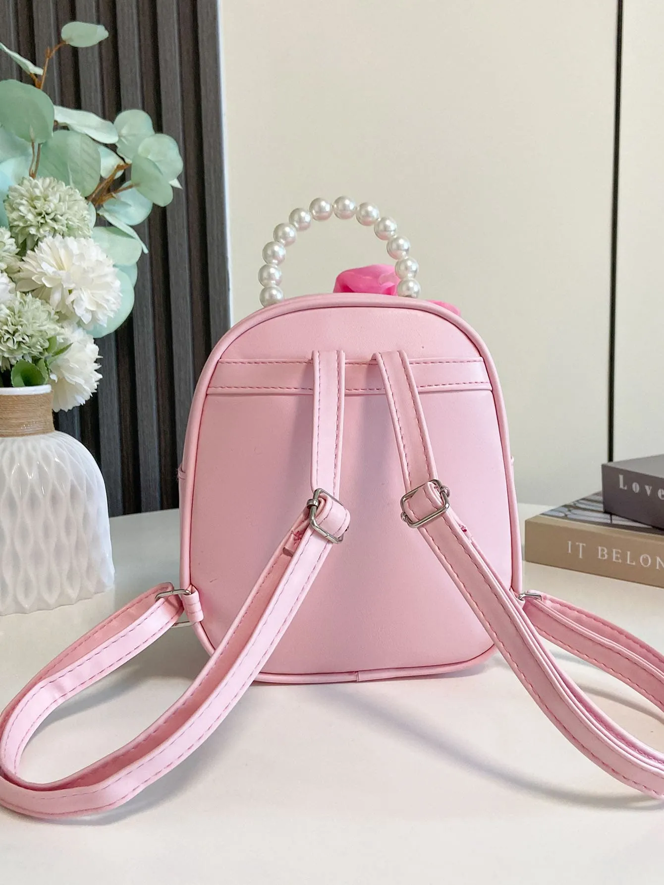 Girls Cartoon Figure Graphic Sequin Decor Backpack