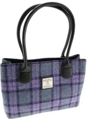 Glen Appin of Schotland Cassley Harris Tartan Tweed Bag Purple