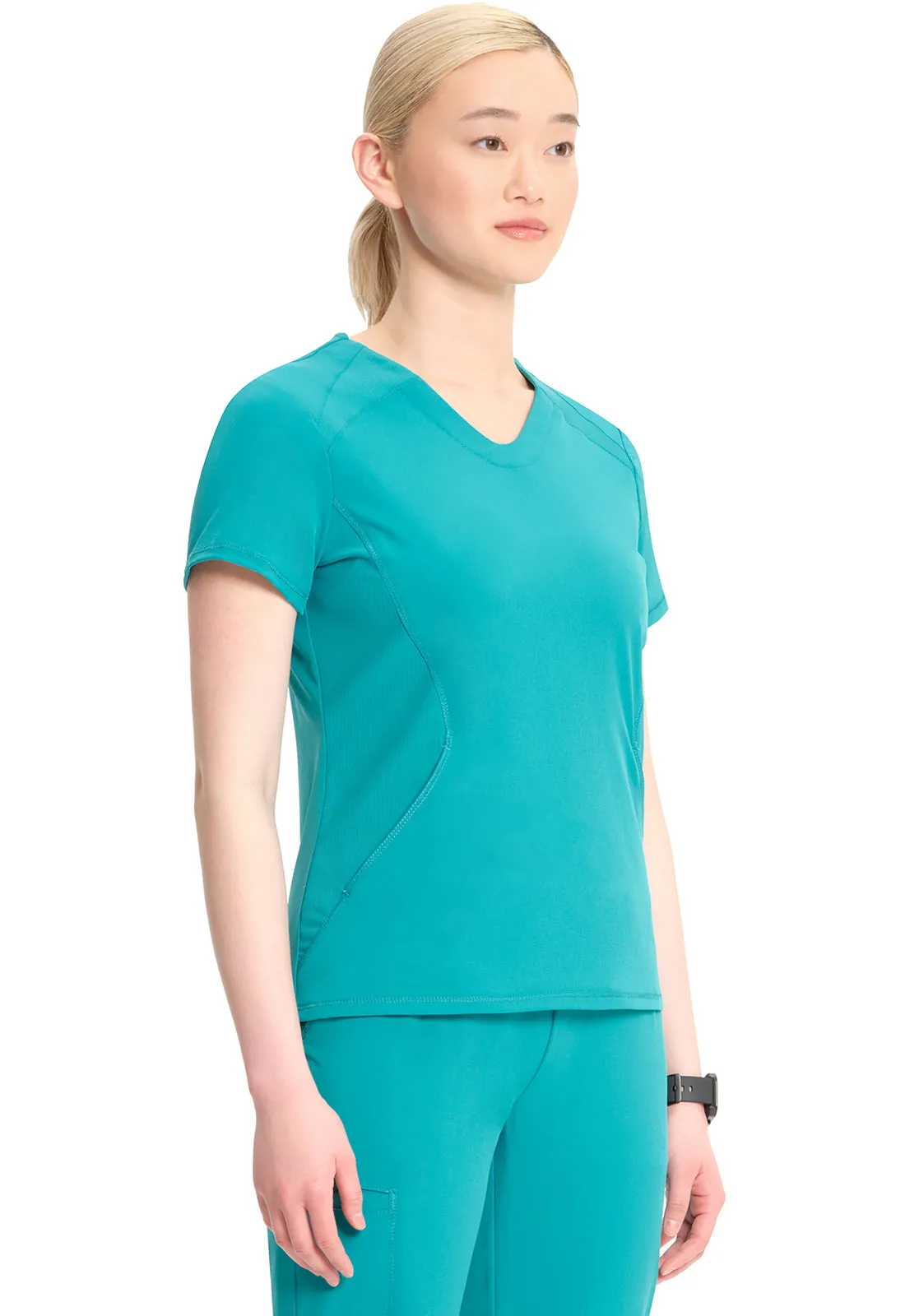 GNR8 IN620A V-Neck Top Teal Blue