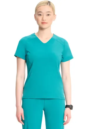 GNR8 IN620A V-Neck Top Teal Blue