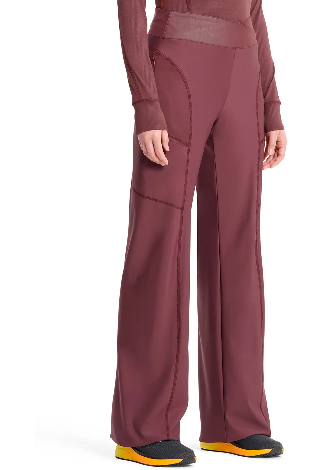 GNR8 Kinetic  IN009A Knit Mid Rise Pull-on Trouser Pants Plum Velvet