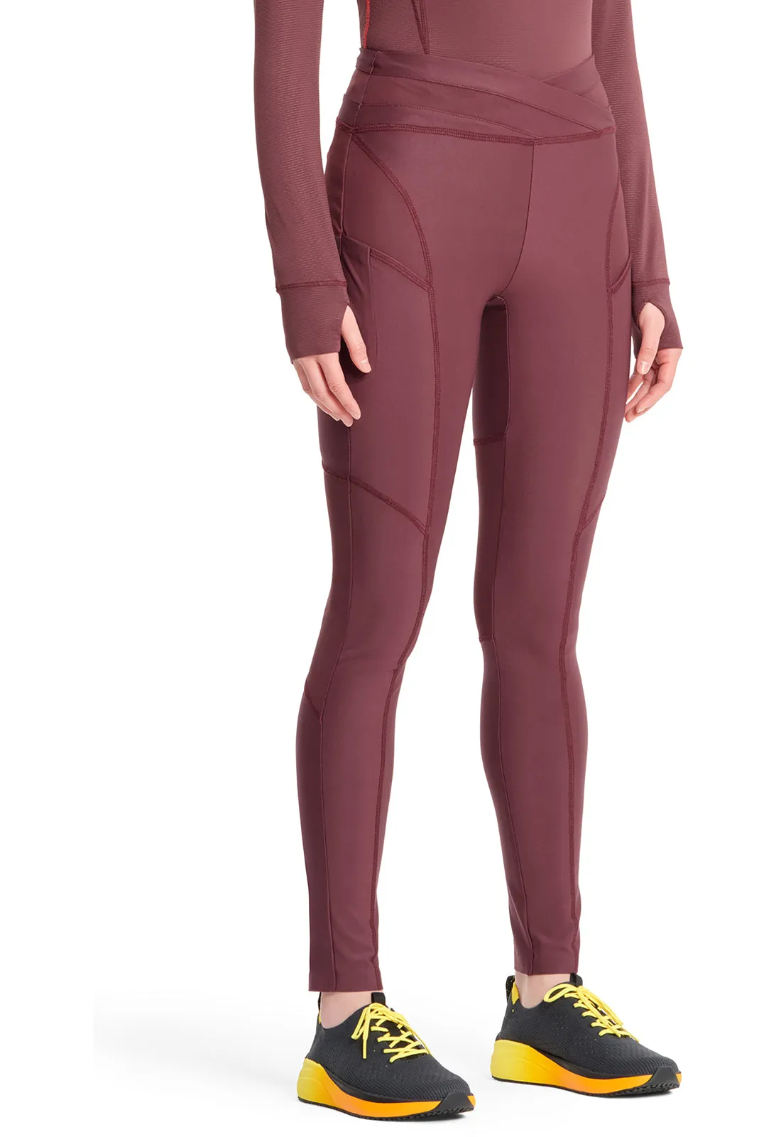 GNR8 Kinetic  IN106A Knit Natural Rise Legging Plum Velvet