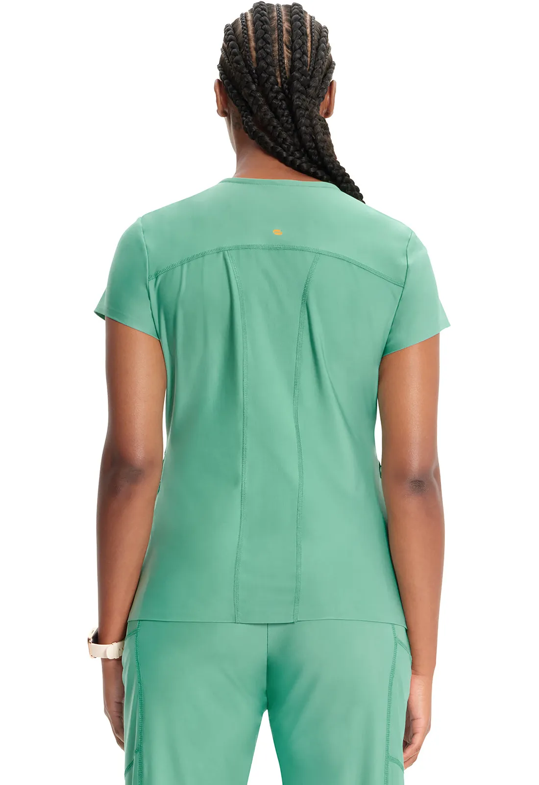 GNR8 Kinetic  IN706A Knit V-Neck Top Matcha Latte