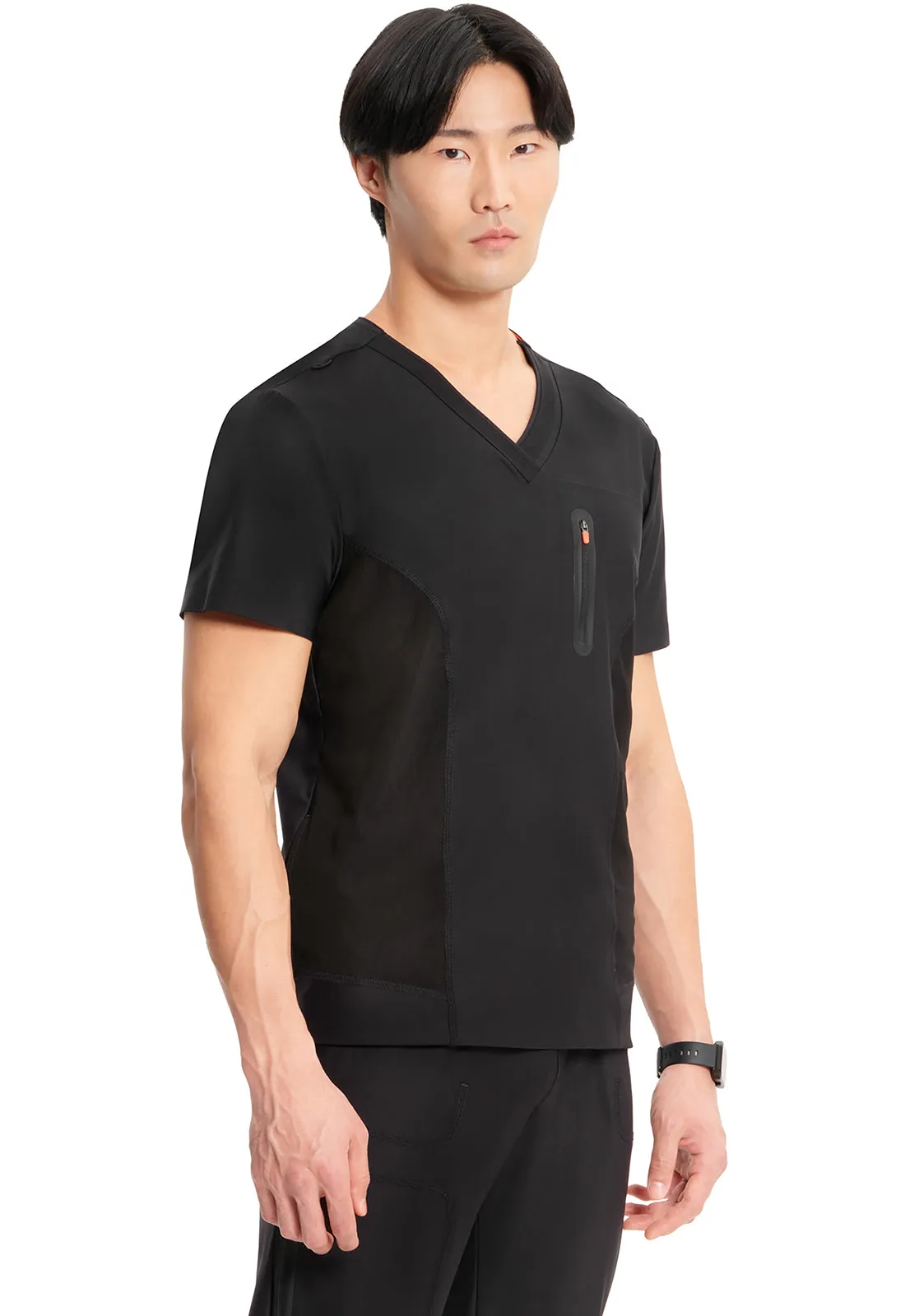 GNR8 Kinetic  IN823A Men's Knit V-Neck Top Black