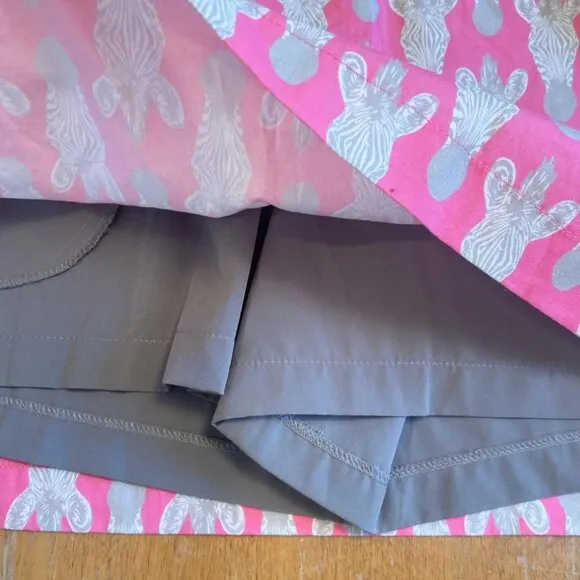 Golftini Golf/Pickleball Skirt Skort Sz 6 PINK ZEBRA &quot;Animal Print&quot; Pockets NWT