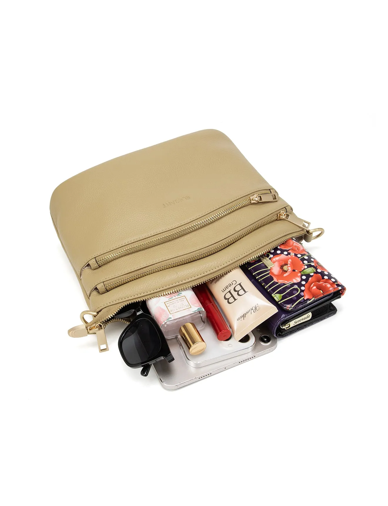 GRACE LEATHER XBODY BAG- E1-0818-ARTICHOKE- SALE