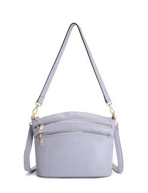 GRACE LEATHER XBODY BAG- E1-0818-CORNFLOWER-SALE