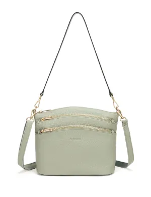 GRACE LEATHER XBODY BAG- E1-0818-D-SAGE