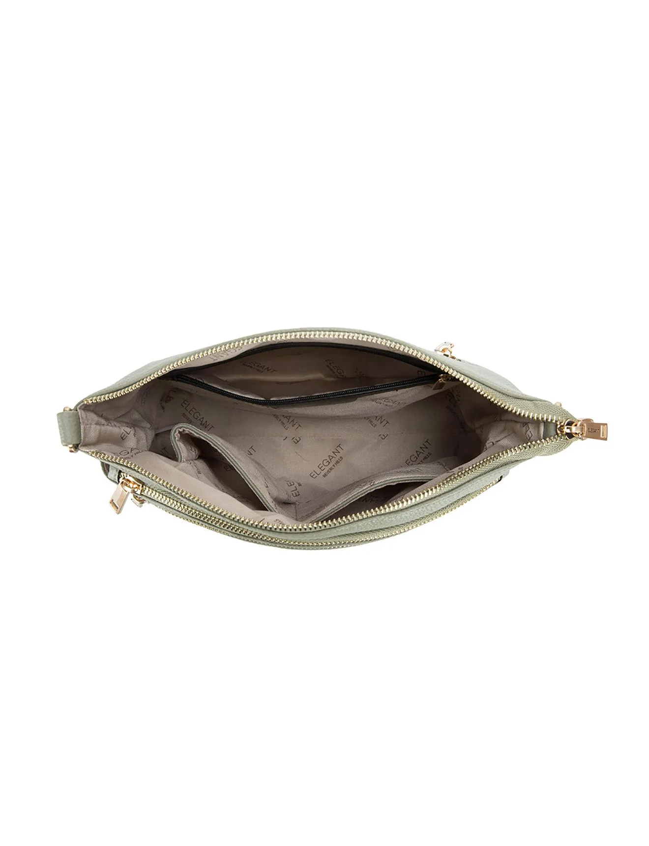 GRACE LEATHER XBODY BAG- E1-0818-D-SAGE