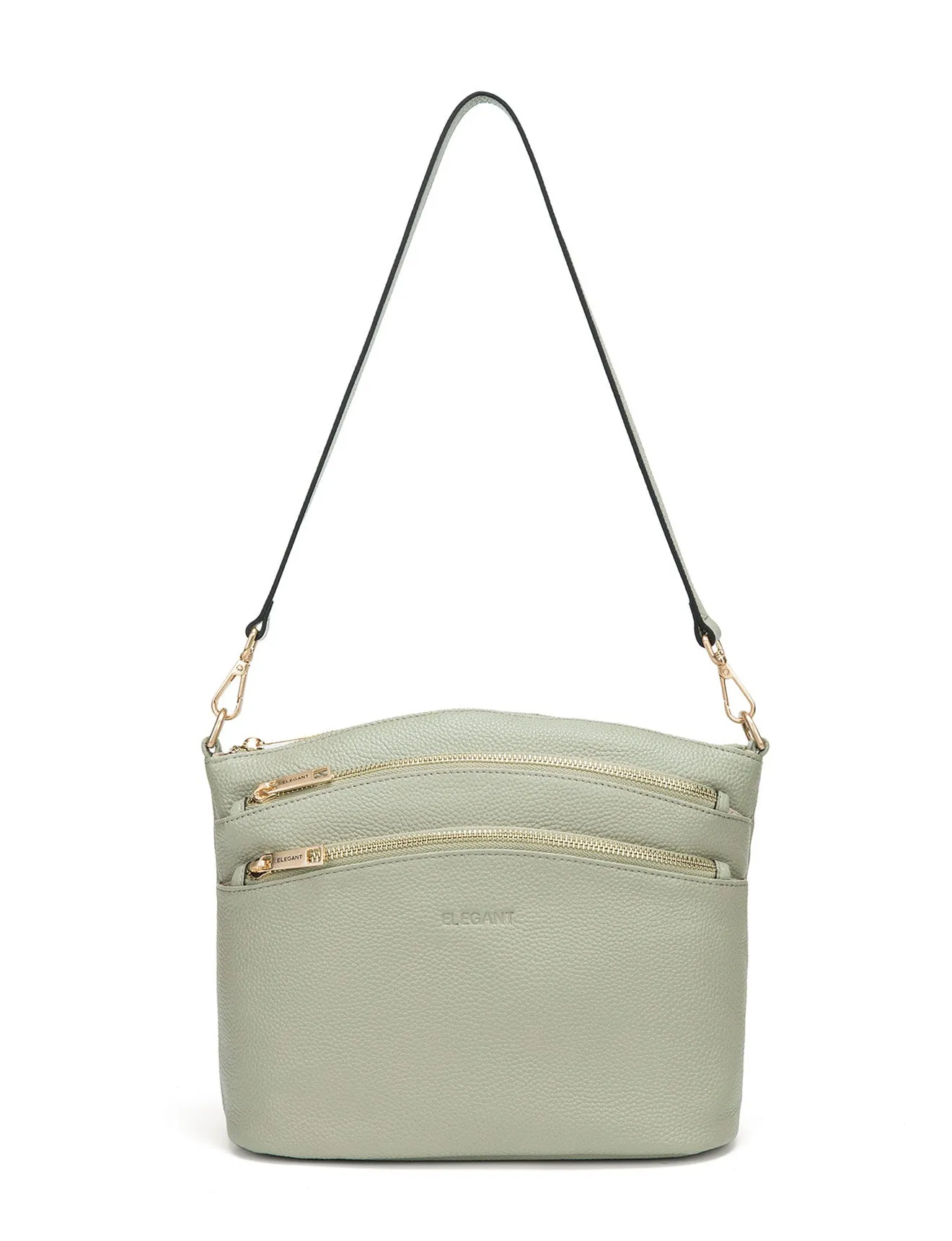 GRACE LEATHER XBODY BAG- E1-0818-D-SAGE