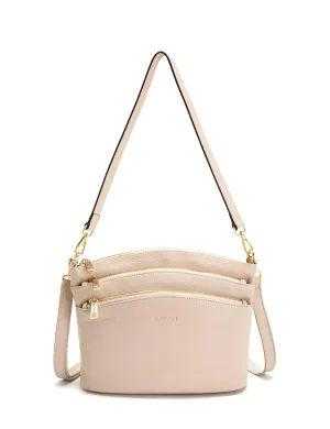 GRACE LEATHER XBODY BAG- E1-0818-IVORY