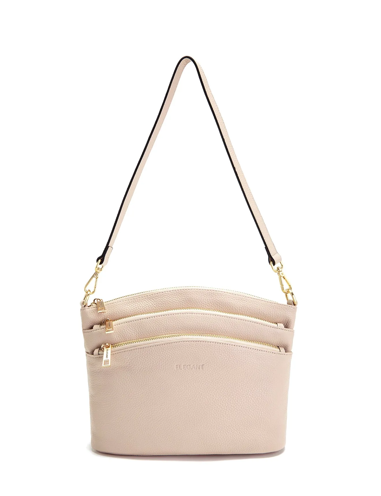 GRACE LEATHER XBODY BAG- E1-0818-IVORY