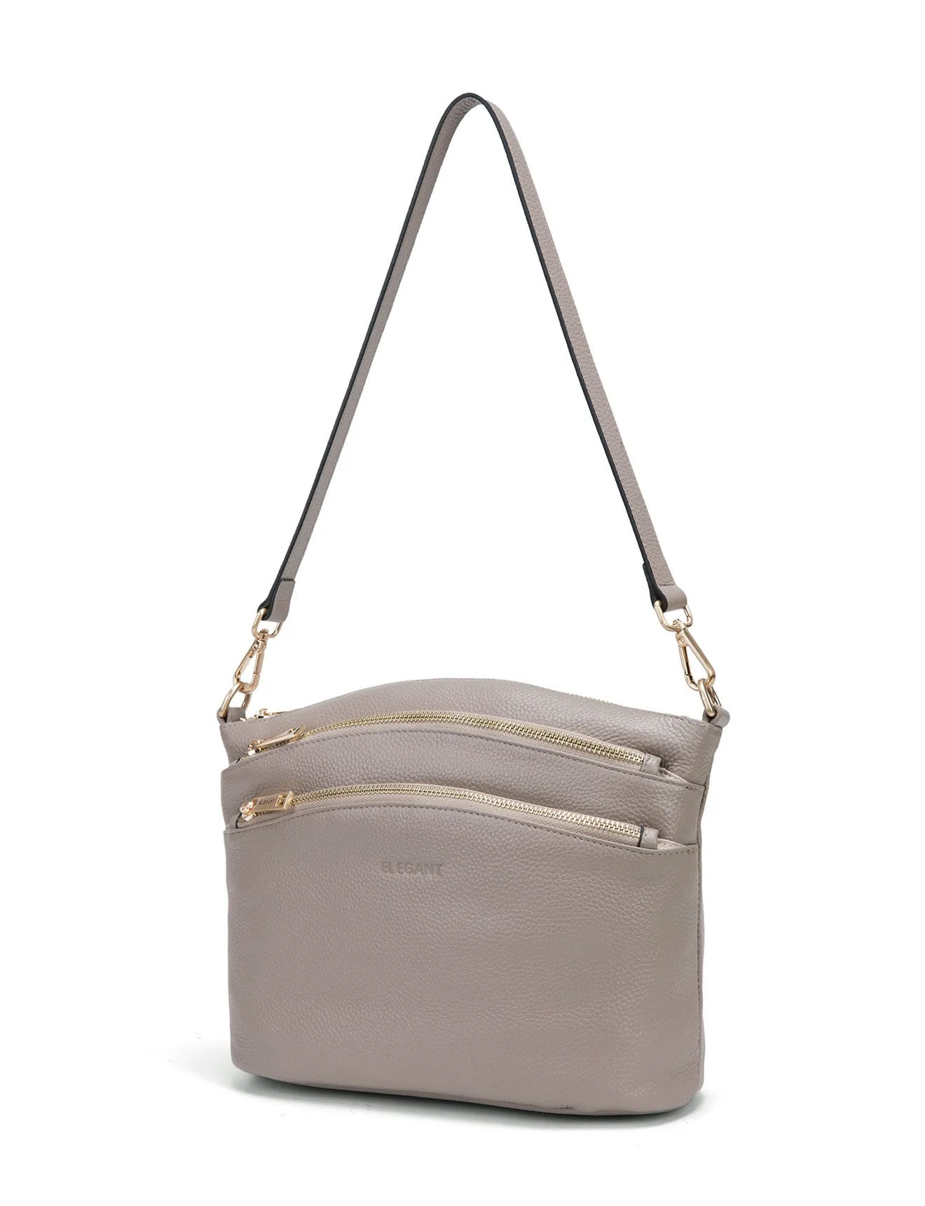 GRACE LEATHER XBODY BAG- E1-0818-MOCH- SALE