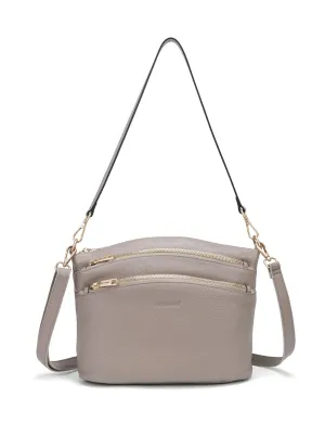 GRACE LEATHER XBODY BAG- E1-0818-MOCH- SALE