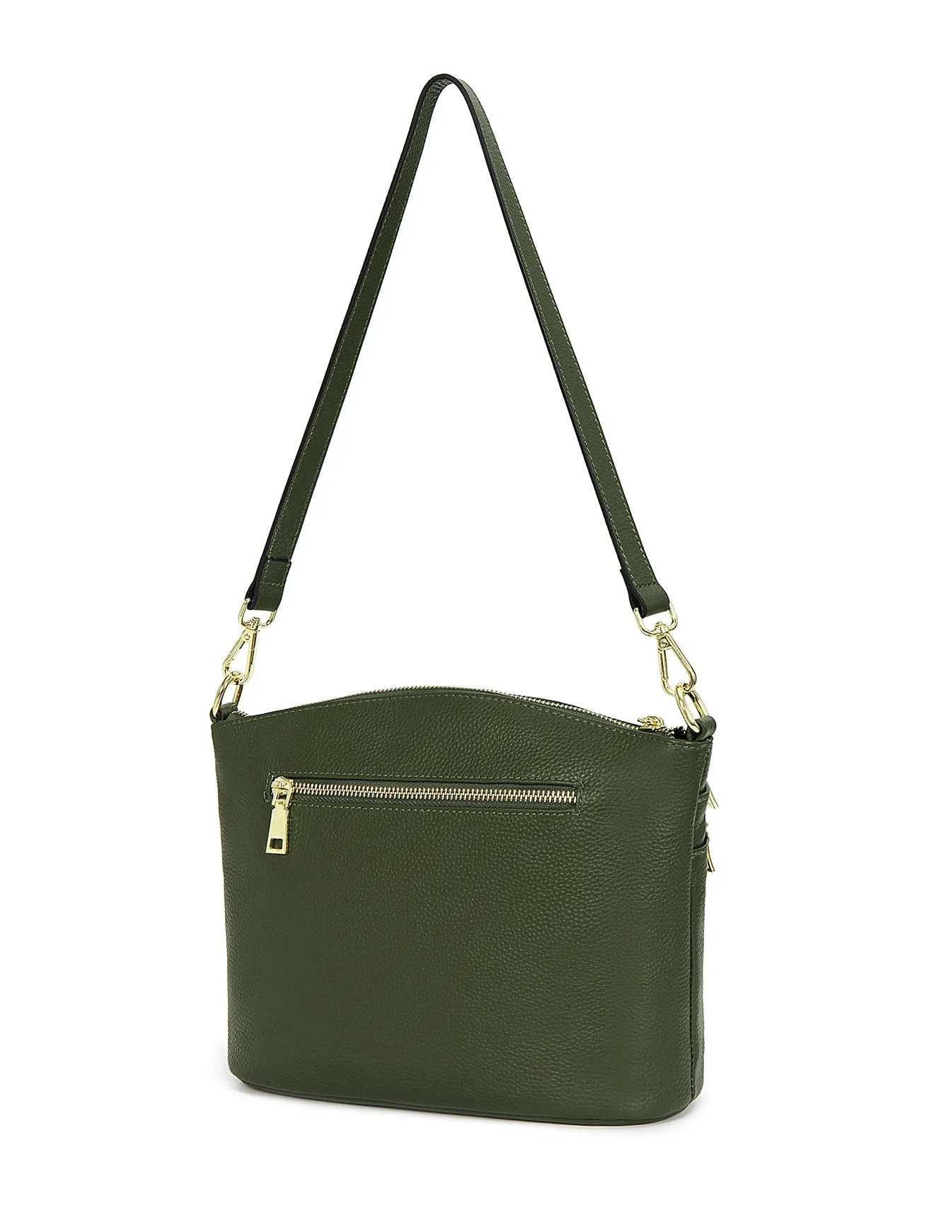GRACE LEATHER XBODY BAG- E1-0818-OLIVE