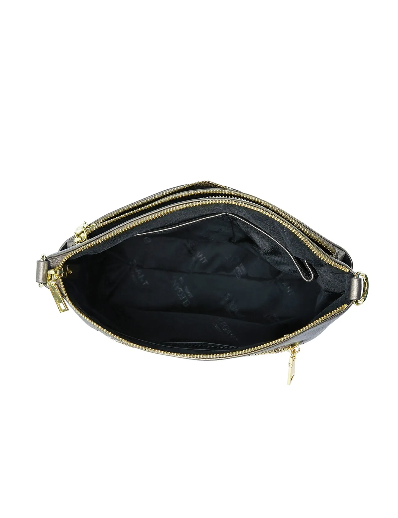 GRACE LEATHER XBODY BAG- E1-0818-PEWTER- SALE