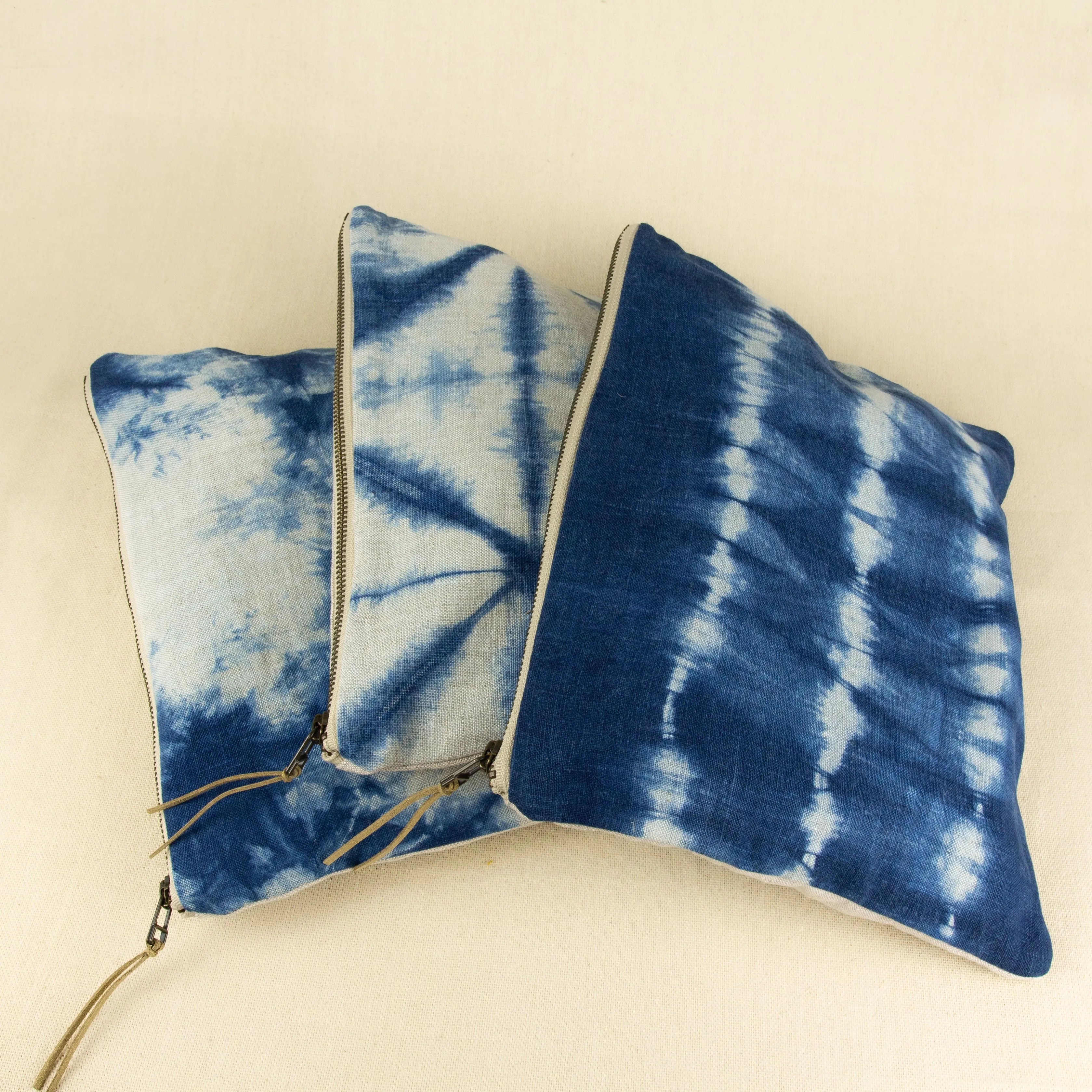 Gray Green Goods Shibori Big Zip Bag