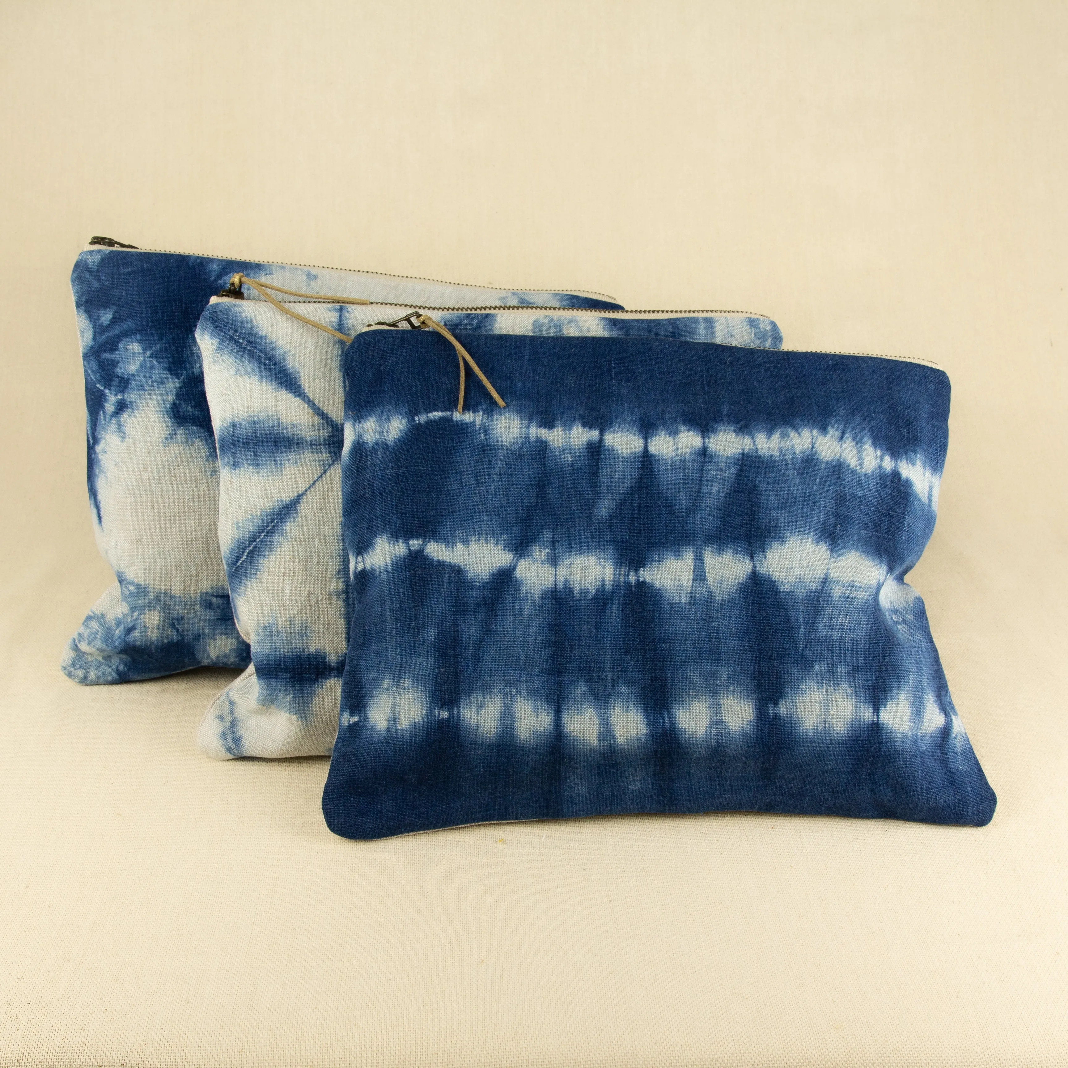 Gray Green Goods Shibori Big Zip Bag