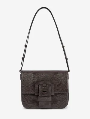 grey lizard skin touch me bag