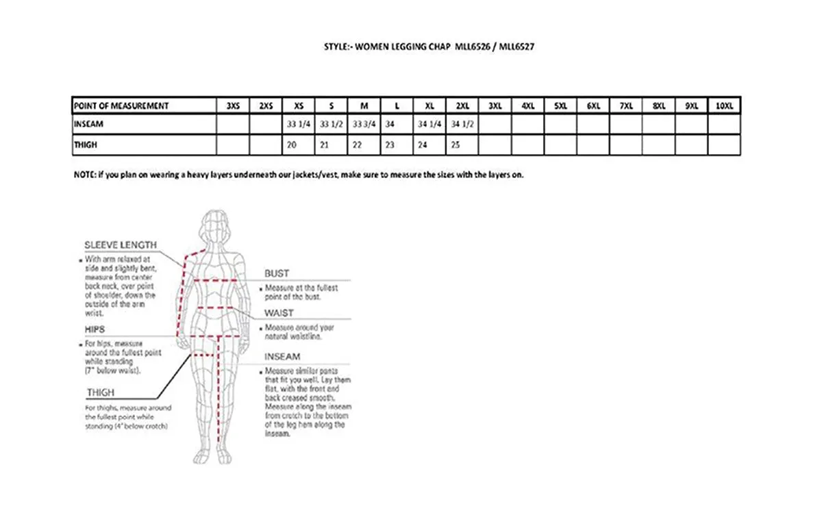GREY MLL6526 Chaps for Women Black Premium Skin Rubbed Seams- Accented Lace Detailing Motorcycle Chap- MLL6526