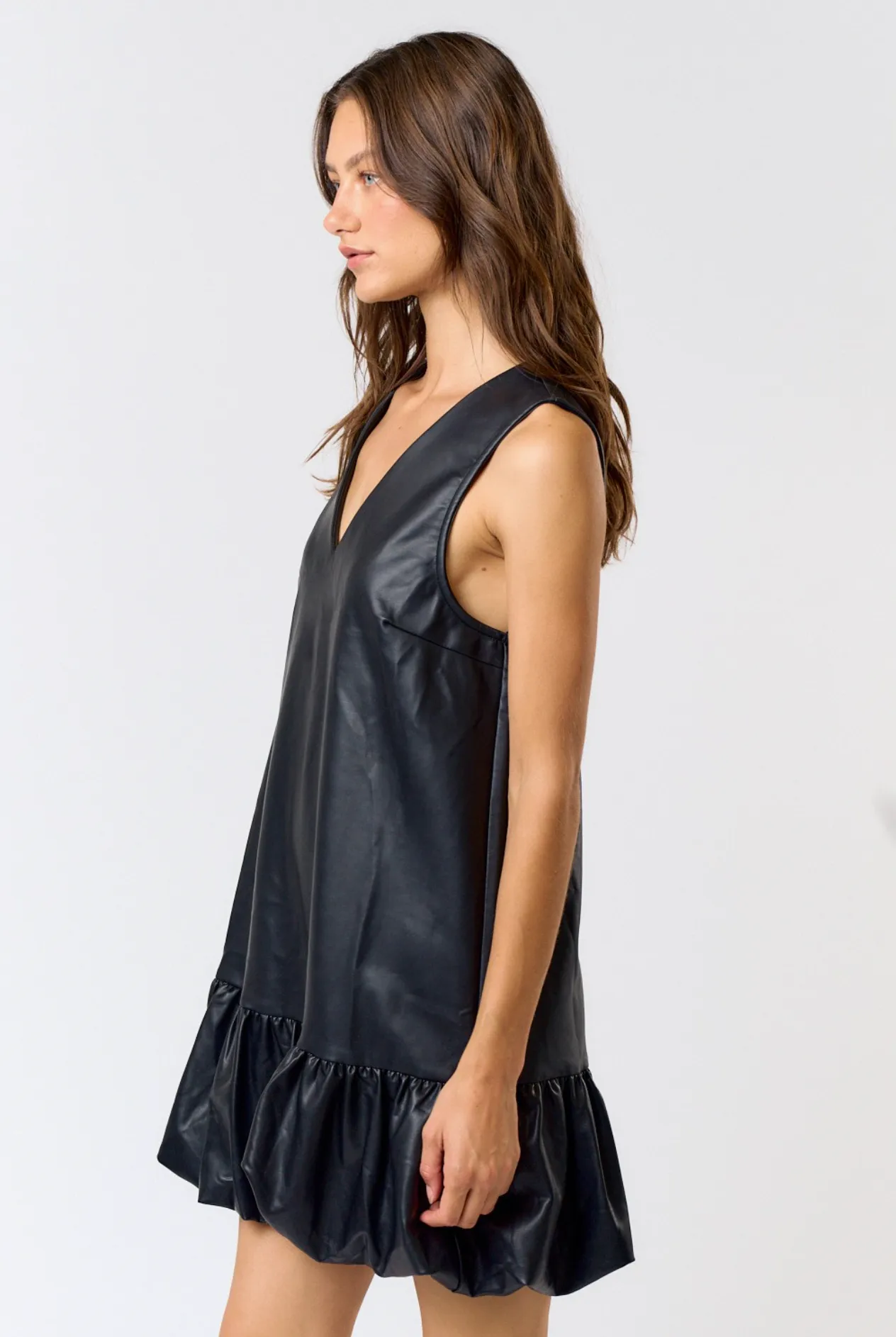 Halsey Bubble Leather Dress - Two Colors