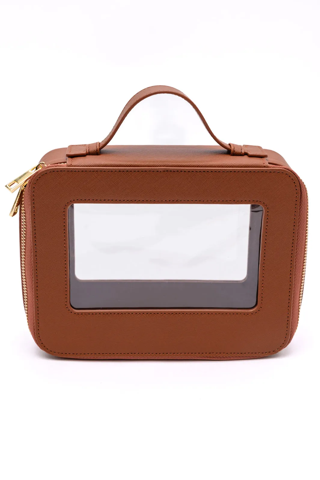 Hazel Blues® |  PU Leather Travel Cosmetic Case in Camel