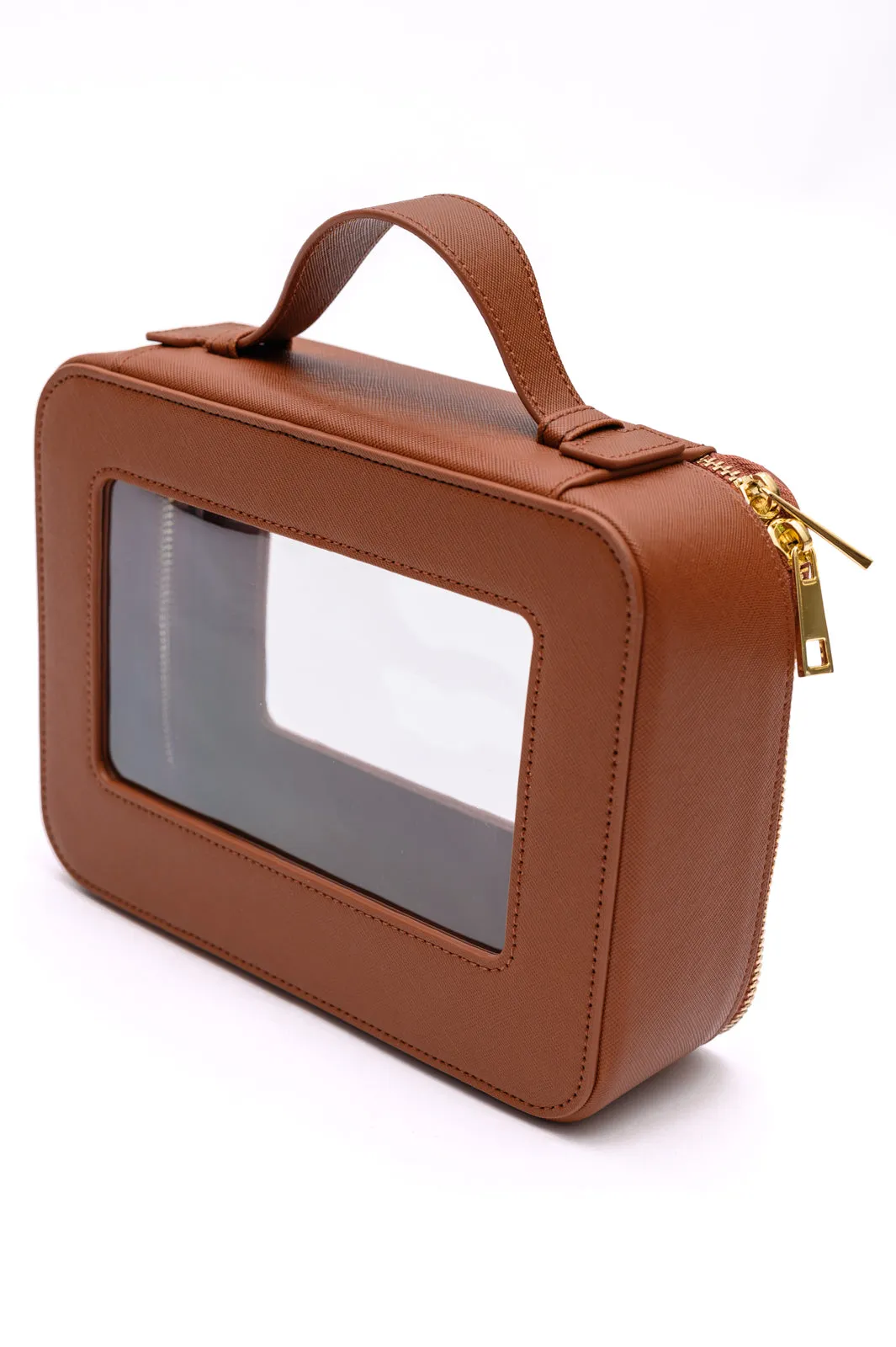 Hazel Blues® |  PU Leather Travel Cosmetic Case in Camel