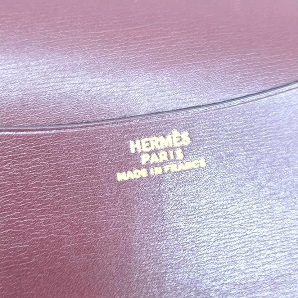 Hermès  Bordeaux Box Calf Small Agenda Cover  862216