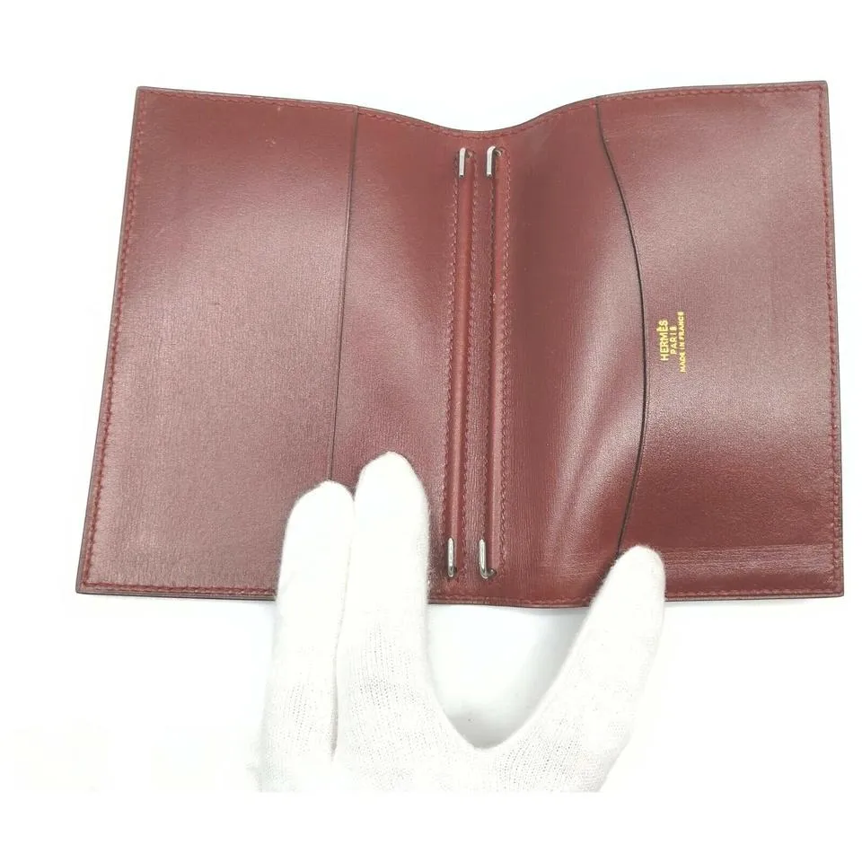 Hermès  Bordeaux Box Calf Small Agenda Cover  862216