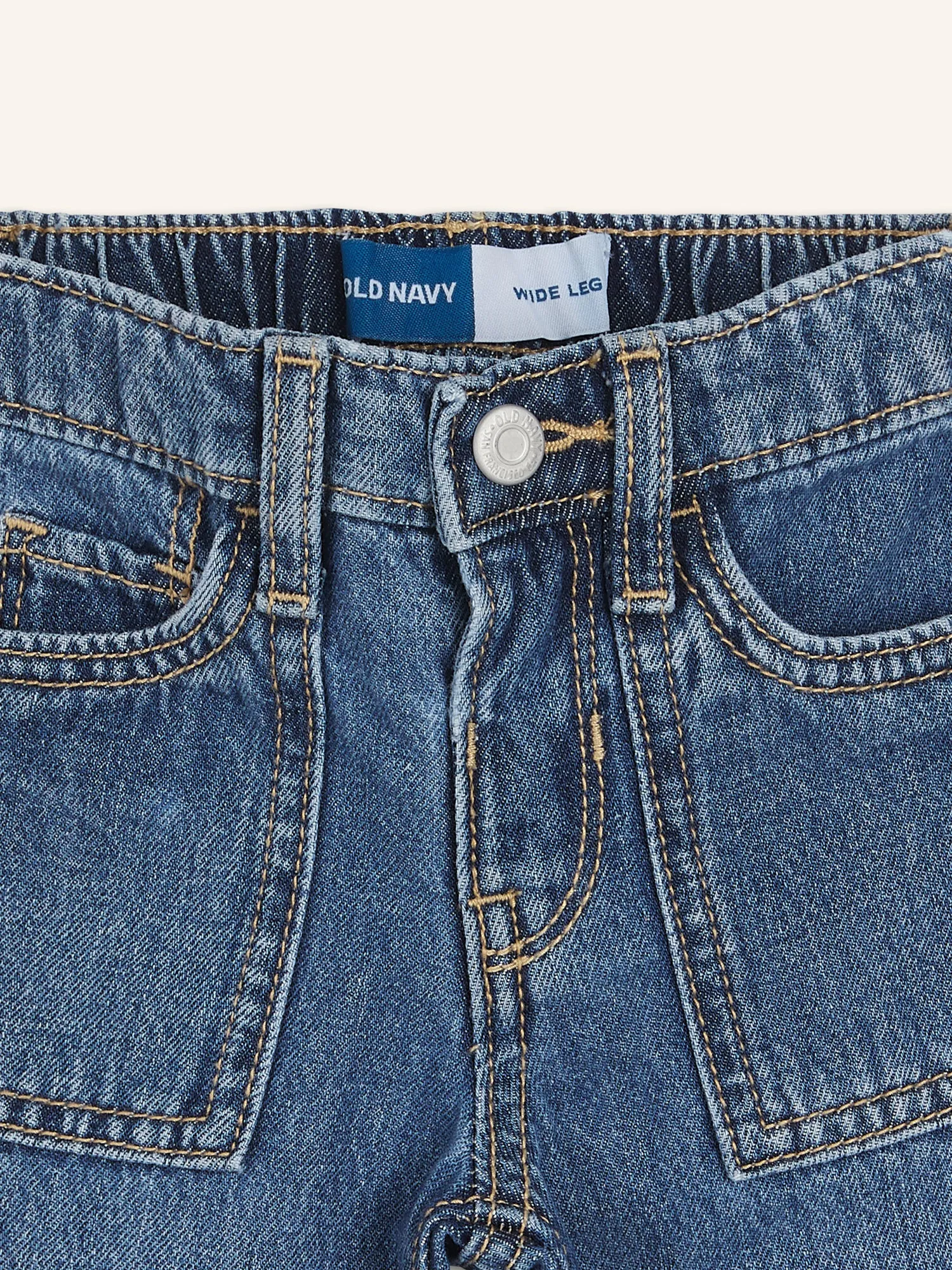 High-Waisted Baggy Utility Wide-Leg Jeans for Toddler Girls