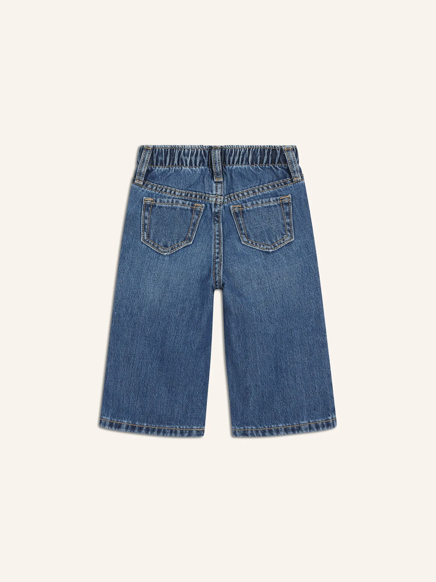 High-Waisted Baggy Utility Wide-Leg Jeans for Toddler Girls