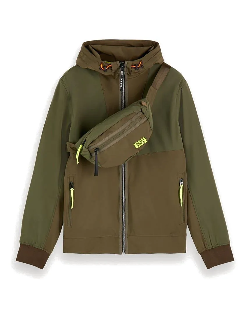 Hooded Nylon Jacket Green