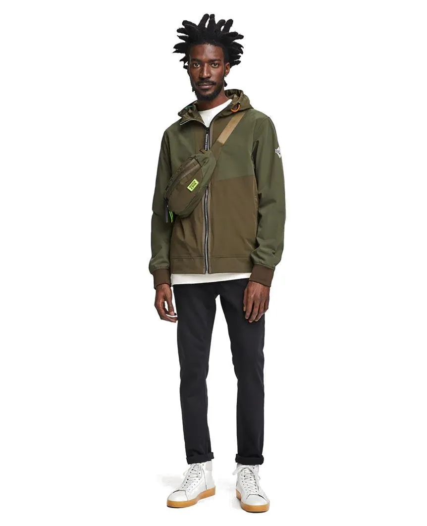 Hooded Nylon Jacket Green
