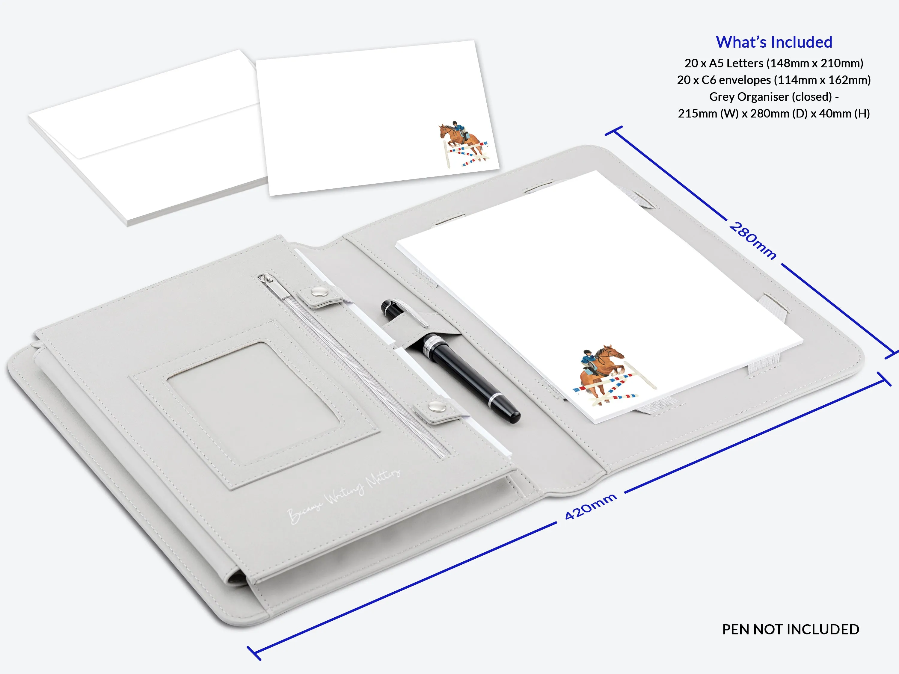 Horse with Rider Letter Writing Set with Organiser