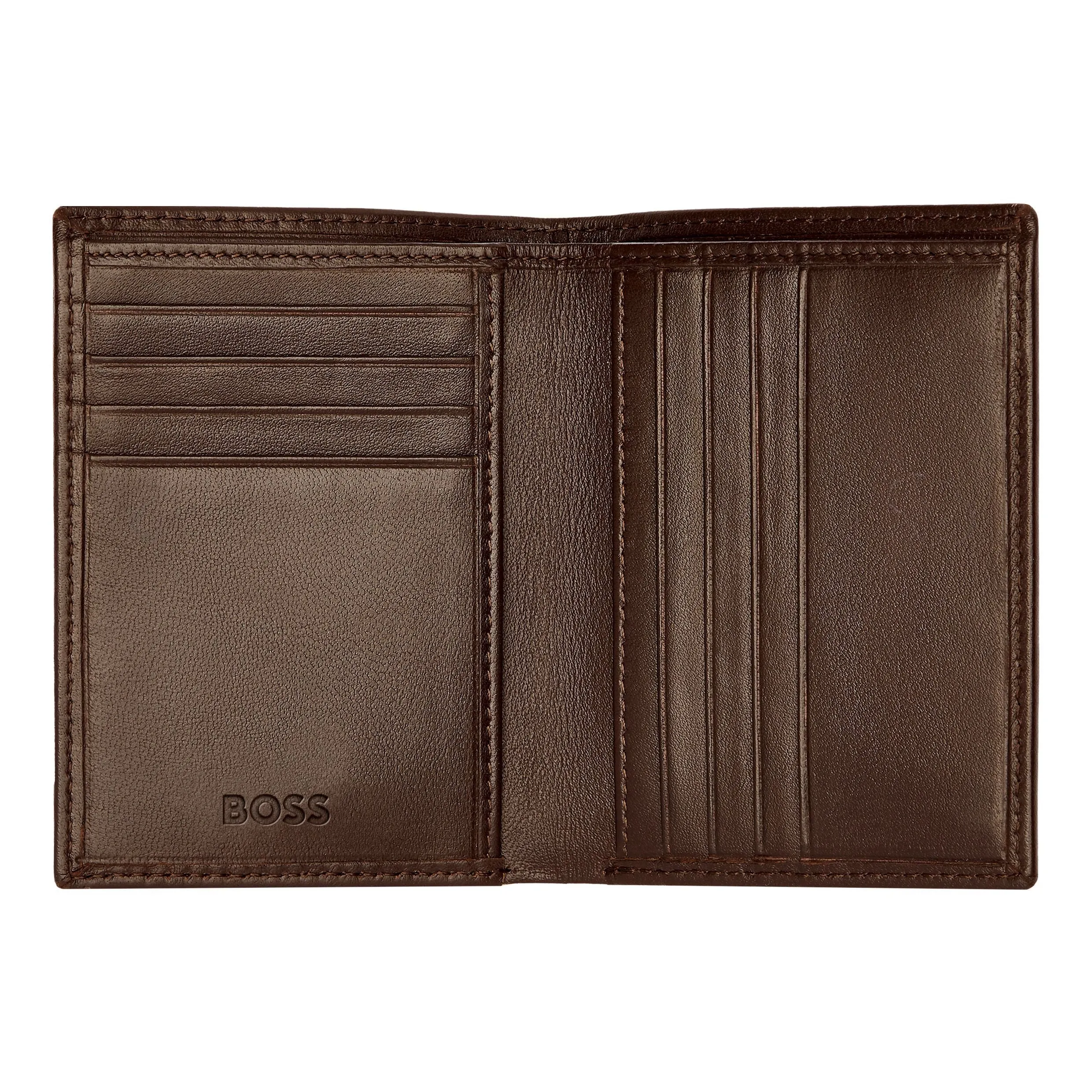 HUGO BOSS HLE403Y-Folding Card holder Classic Smooth Brown