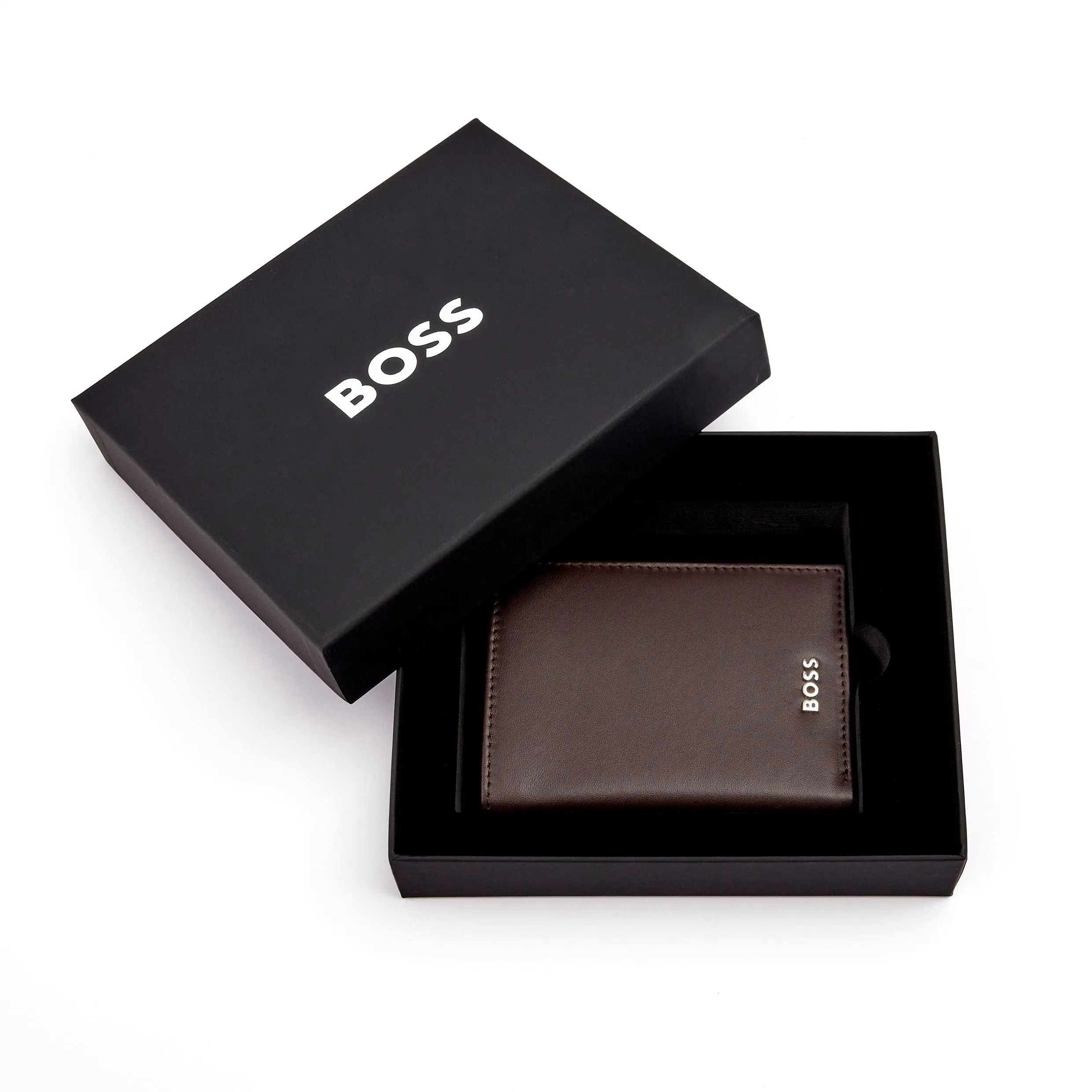 HUGO BOSS HLE403Y-Folding Card holder Classic Smooth Brown