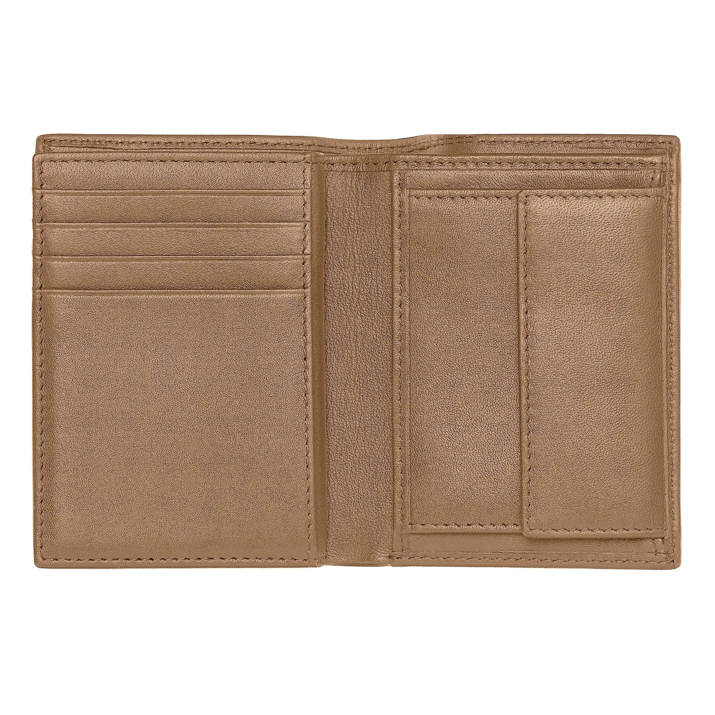 HUGO BOSS HLG416X - Card holder with flap and money pocket Classic Grained Camel
