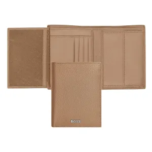 HUGO BOSS HLO416X - Money wallet Vertical flap Classic Grained Camel