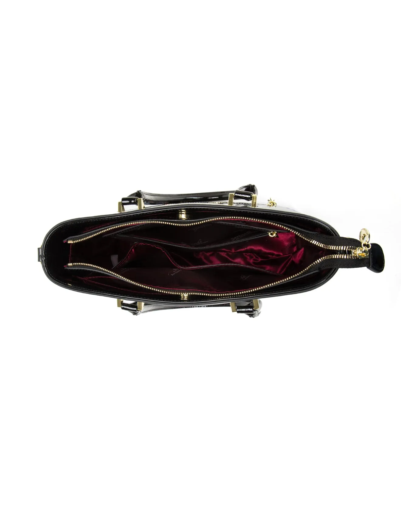 IMPERIA PATENT LEATHER GRIP HANDLE BAG- SF29-8787- NEW IN