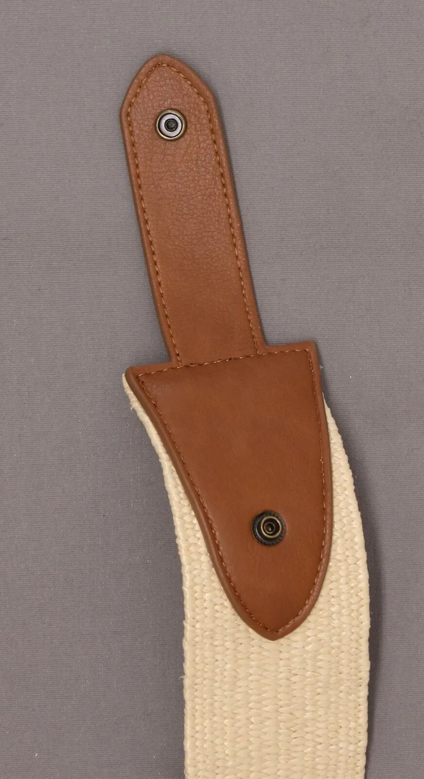 INC International Concepts Women's Bamboo Buckle Faux Leather Stretch Belt