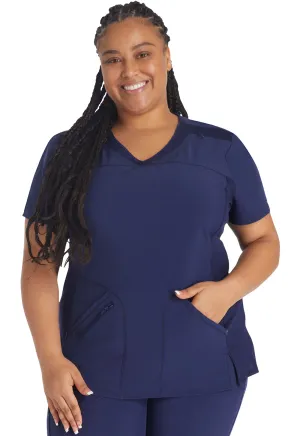 Inspira Flex IP845A Crossover V-Neck Top Navy