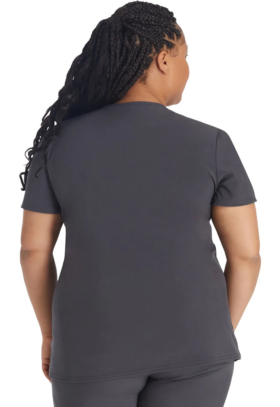 Inspira Flex IP845A Crossover V-Neck Top Pewter