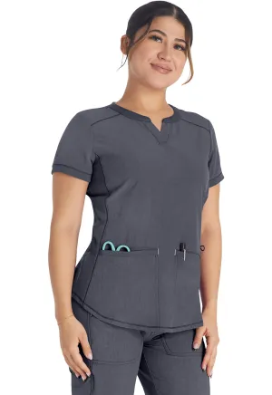 Inspira Flex IP849A Henley Top Pewter
