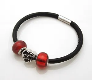 Italian Sterling Silver Reflection Story Bead Bracelet