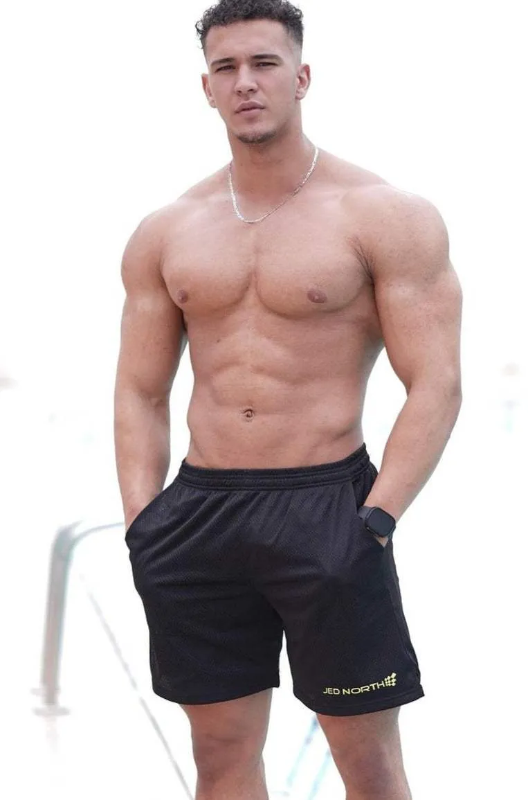 Jersey Mesh Shorts 7.5" - Black